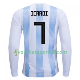 Argentinië Icardi 7 Thuis Shirt WK voetbal 2018 L/S